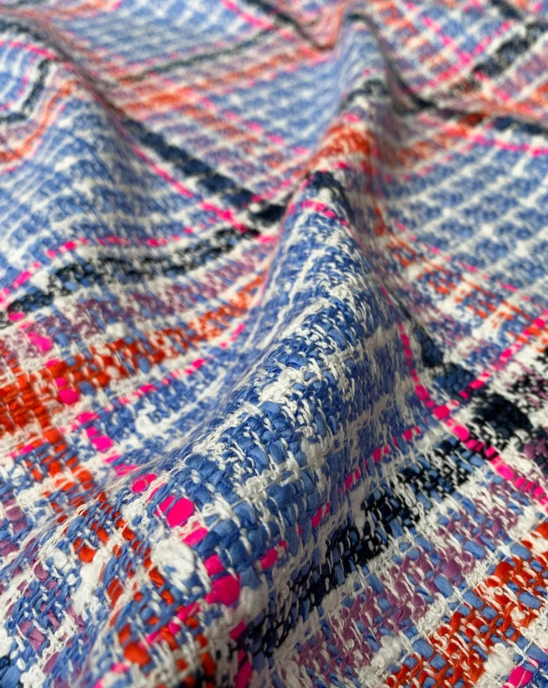 No. 882 blau karierter Tweed | 1,50m
