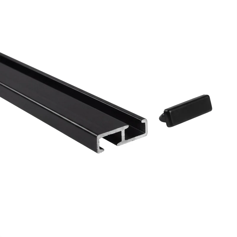 Gardinenschiene Innenlauf auf Maß 1-läufig Schwarz - Serie Minimal