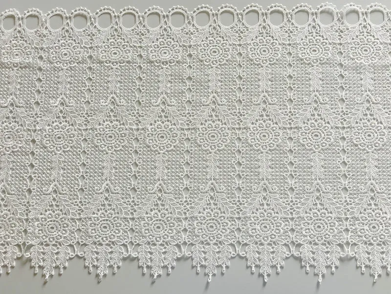 Scheibengardine Bistrogardine Macrame weiß HxB 48x140cm