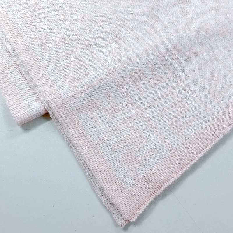 No. 1927 - Schal 100% Schurwolle rosa | weiss