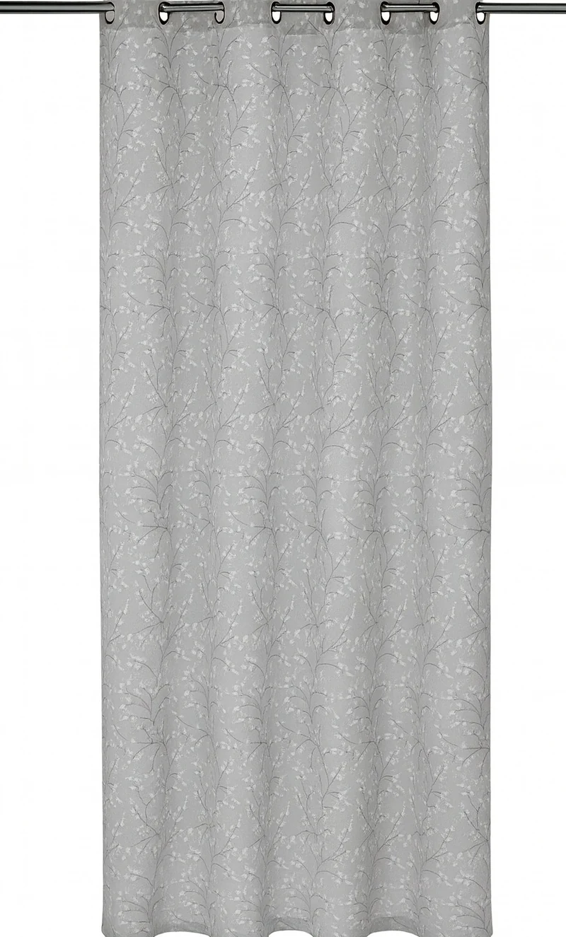 Ösenschal Kirschblüte grau BxH 140x245cm