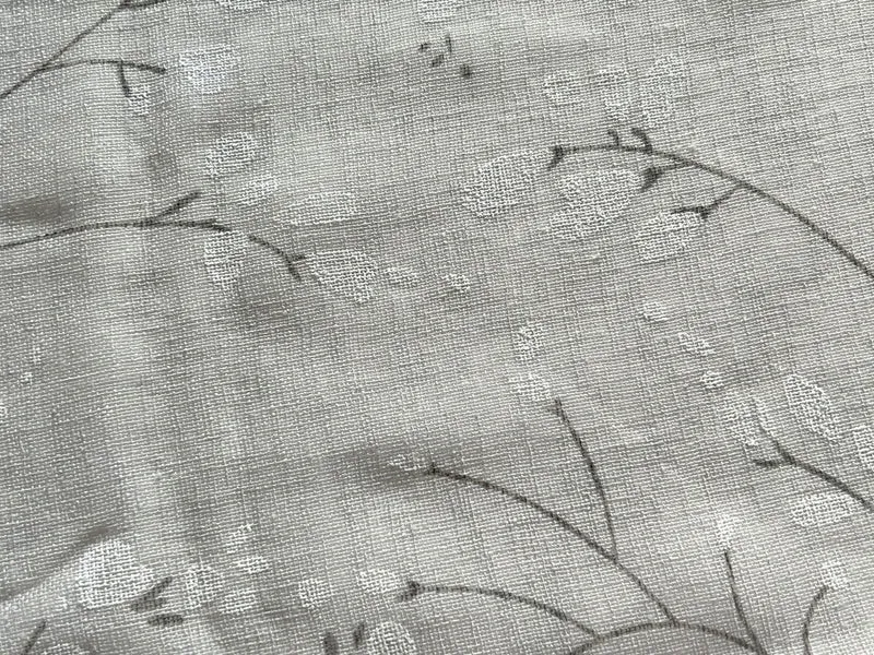 Ösenschal Kirschblüte grau BxH 140x245cm