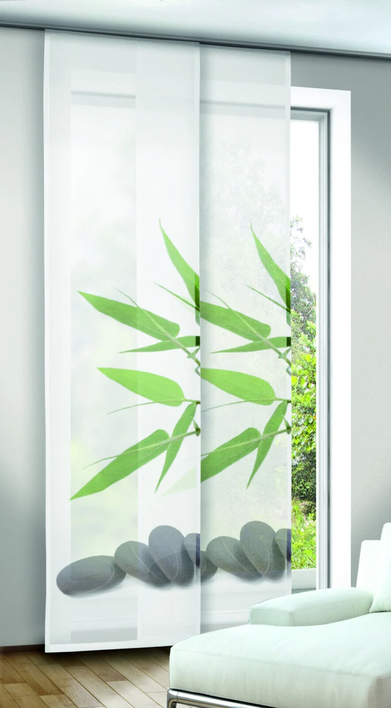 Schiebevorhang Bambus Steine BxH 60x245cm