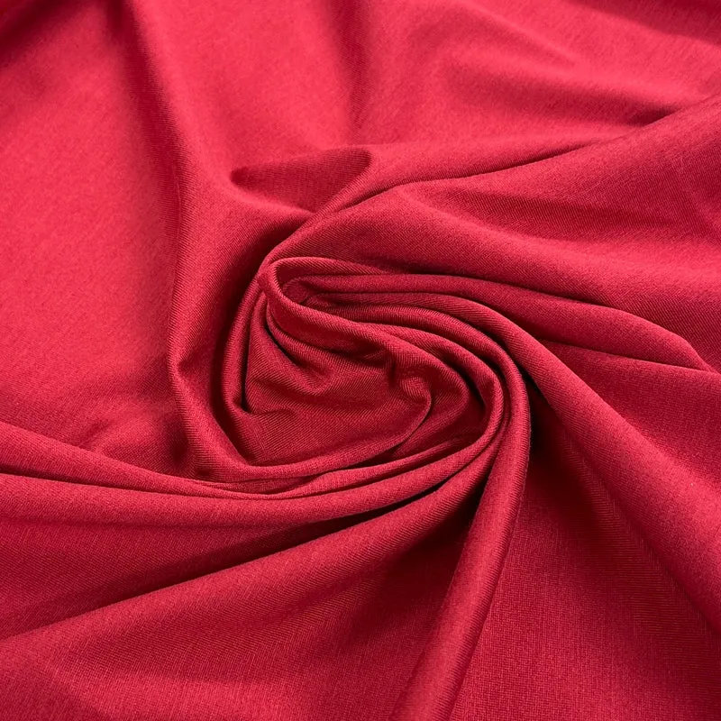 No. 1877 Single Jersey Seidenmischung karminrot