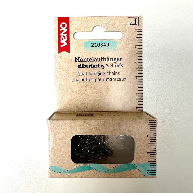 Mantelaufhänger silberfarbig 3 Stück