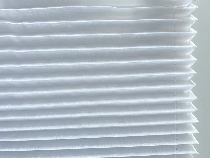 Plisseerollo ohne Bohren 100x140 cm weiß – Raffrollo in Leinenoptik, transparent, stufenlos höhenverstellbar mit Klettband & Aufhängegleiter