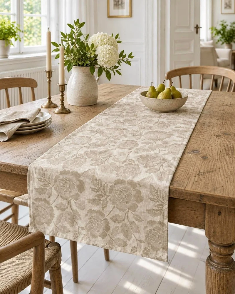 Tischläufer JACQUARD Sand