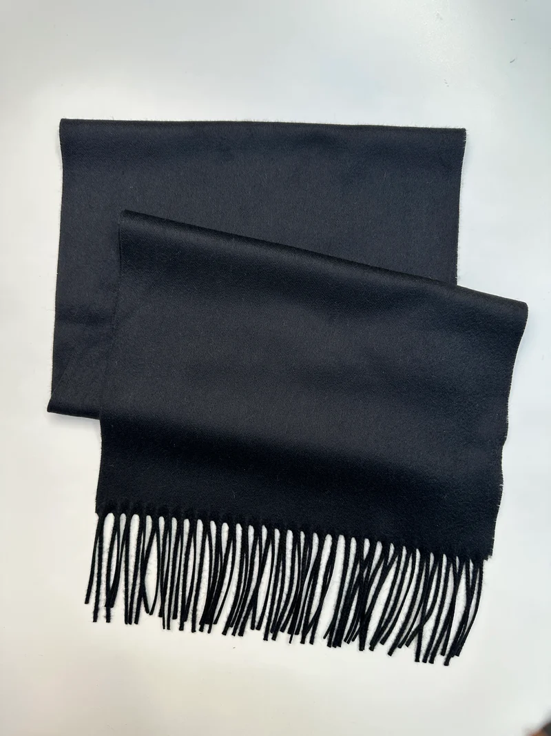 Schal 100% Kaschmir schwarz mittel