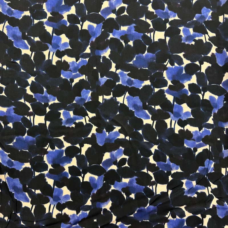No. 1698 Viskose bedruckt blau