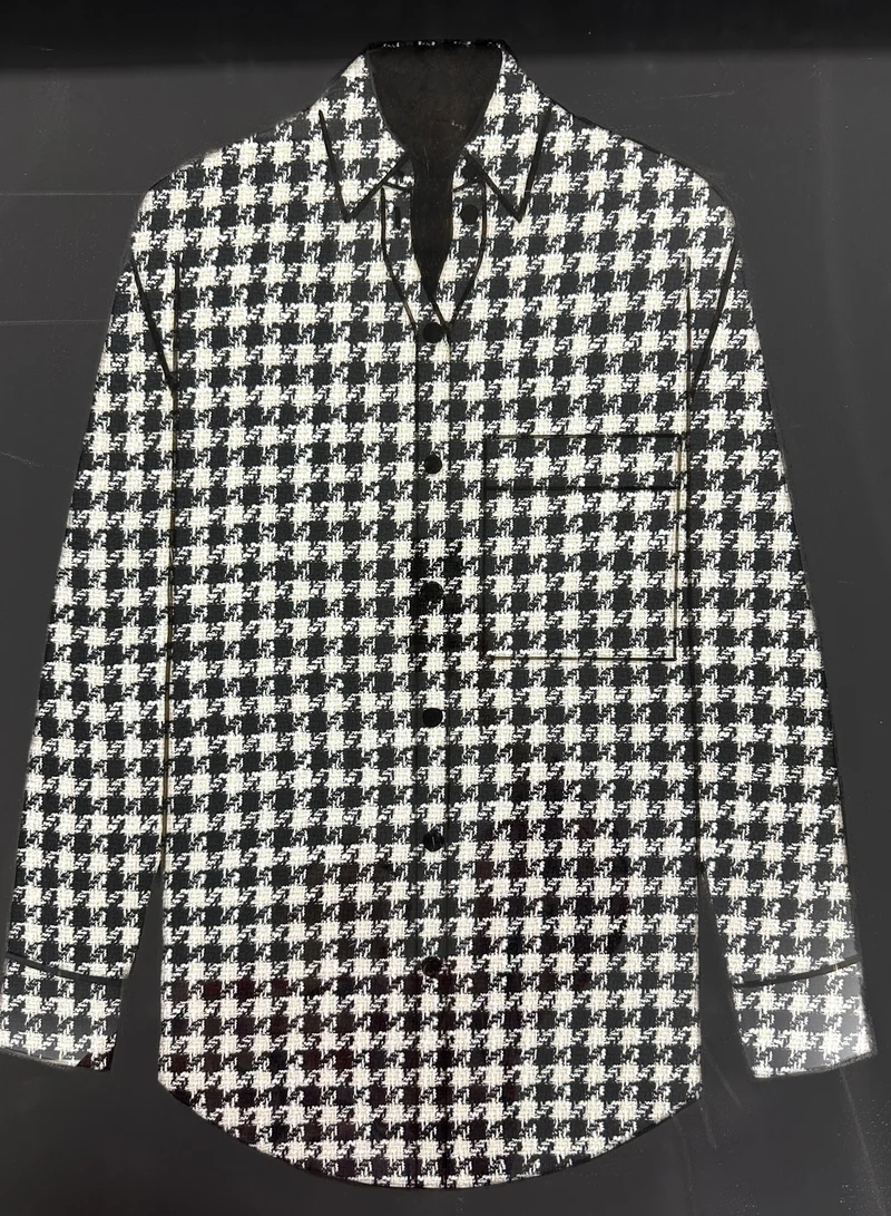 No. 1702 Bouclé schwarz weiß