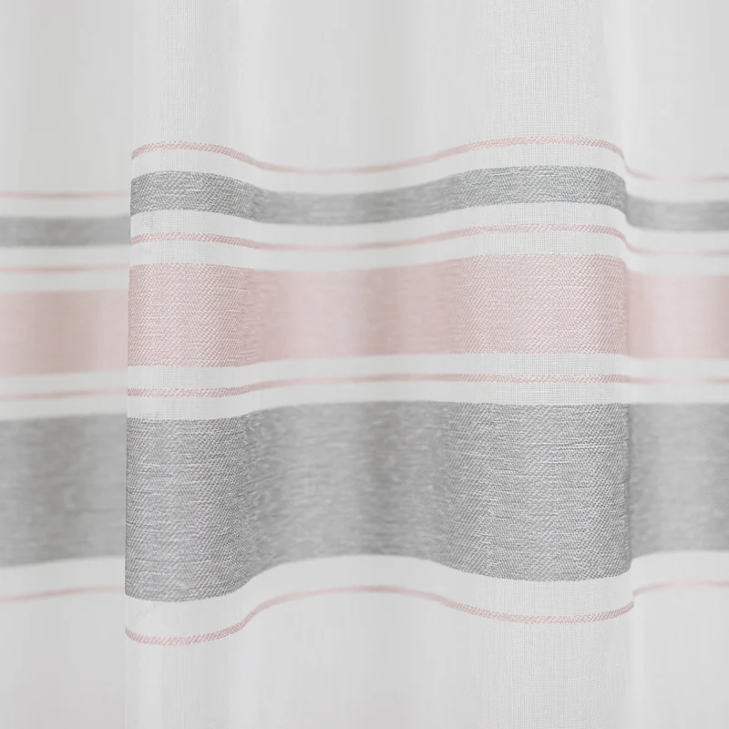 Schlaufenschal 2521 Streifen Quer 140x245 cm rose grau