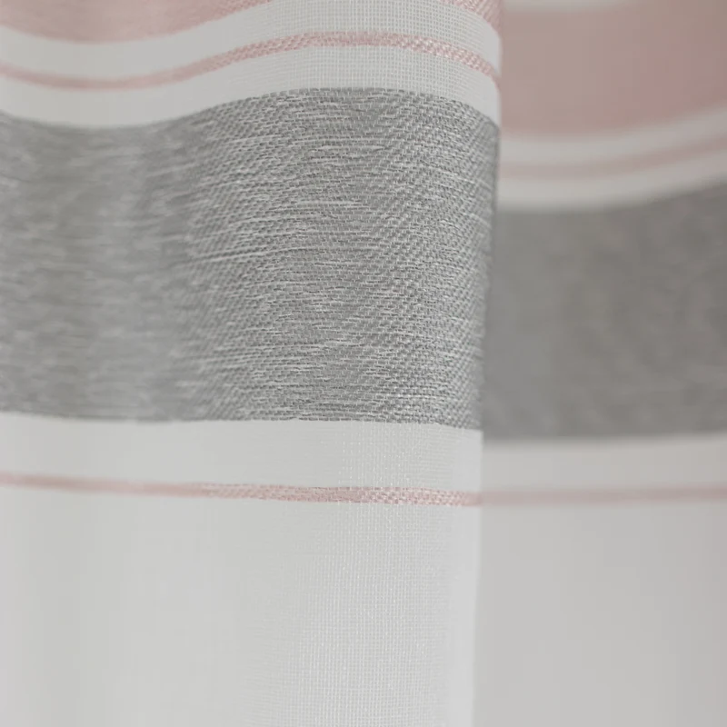 Schlaufenschal 2521 Streifen Quer 140x245 cm rose grau