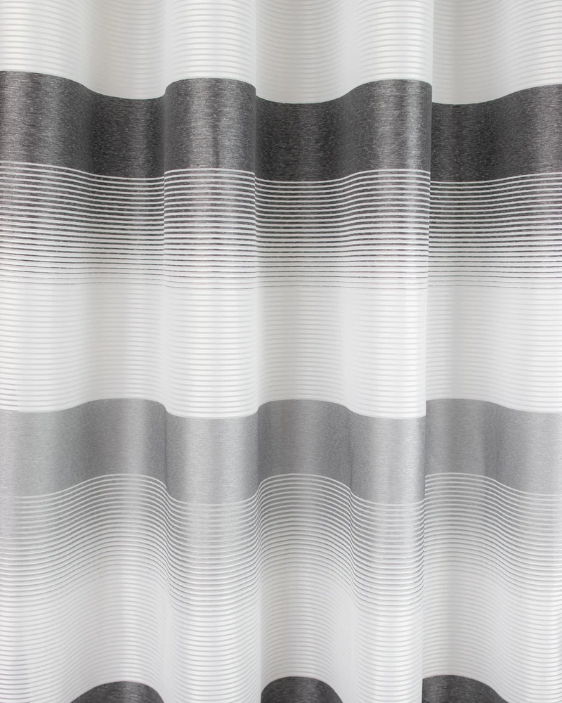 Ösenschal Deko Querstreifen anthrazit grau 140x245cm 2421