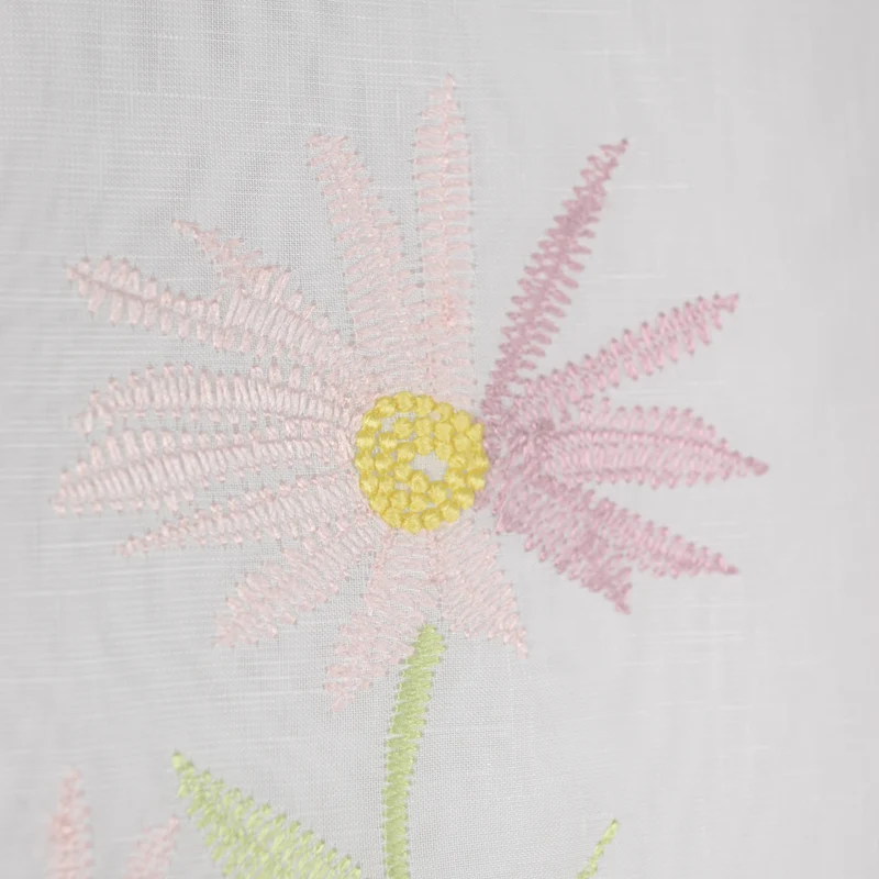 Kuvert Store Blume bestickt bunt Lagenoptik BxH 60x90cm Scheibengardine 4020