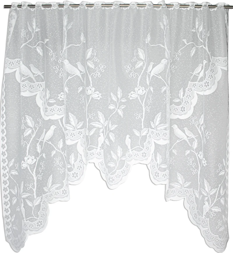 Bistro M Bogen Scheibengardine 2323 weiß 105x150cm