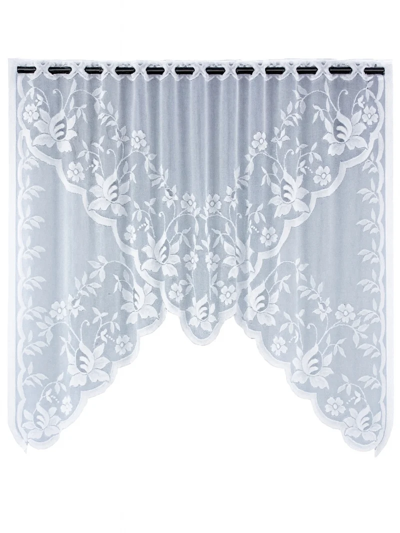 Bistro M Bogen Scheibengardine 2314 weiß 105x150cm