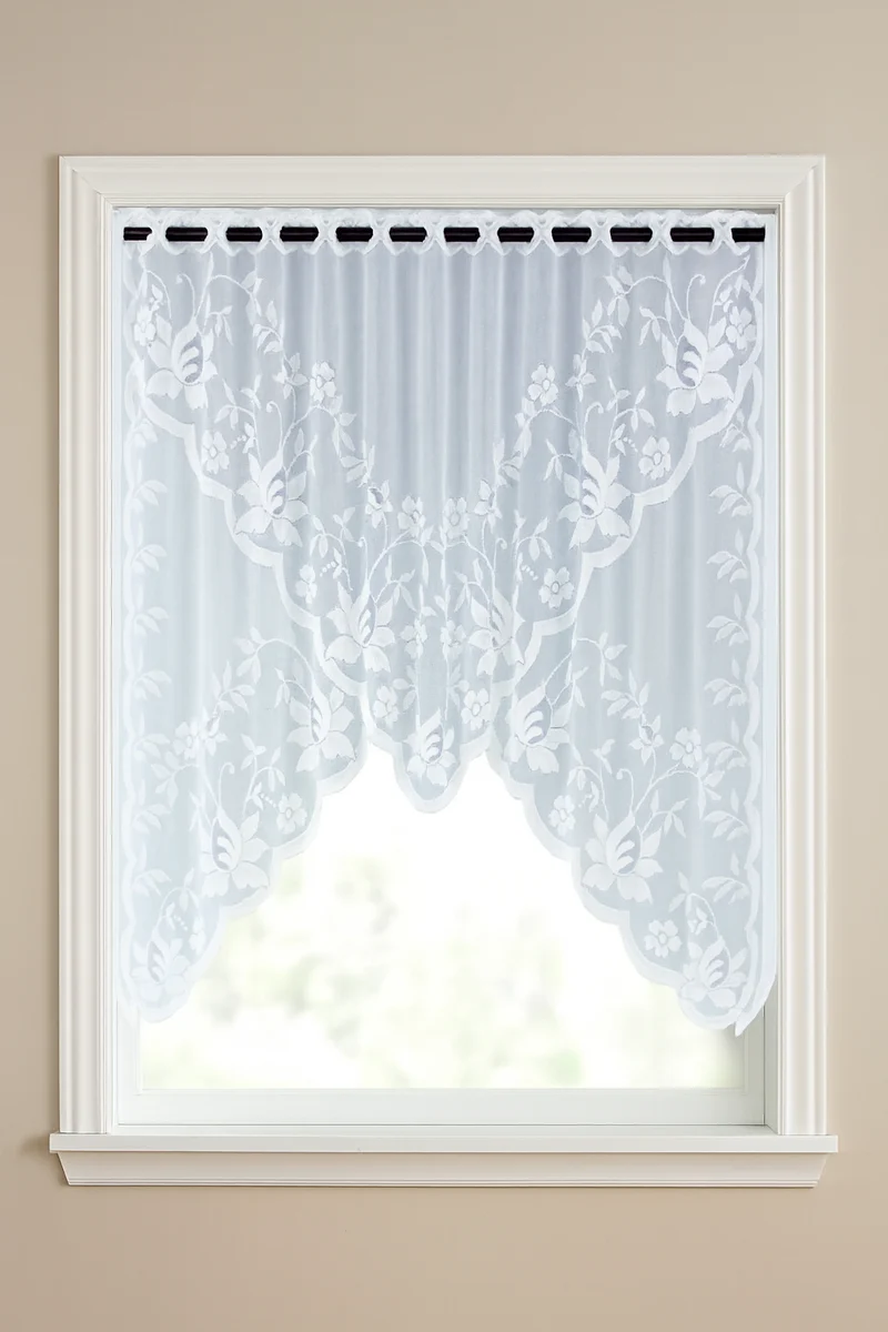 Bistro M Bogen Scheibengardine 2314 weiß 105x150cm
