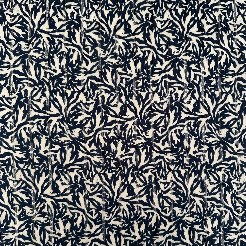 No. 1614 Viskose Druck Abstrakt blau