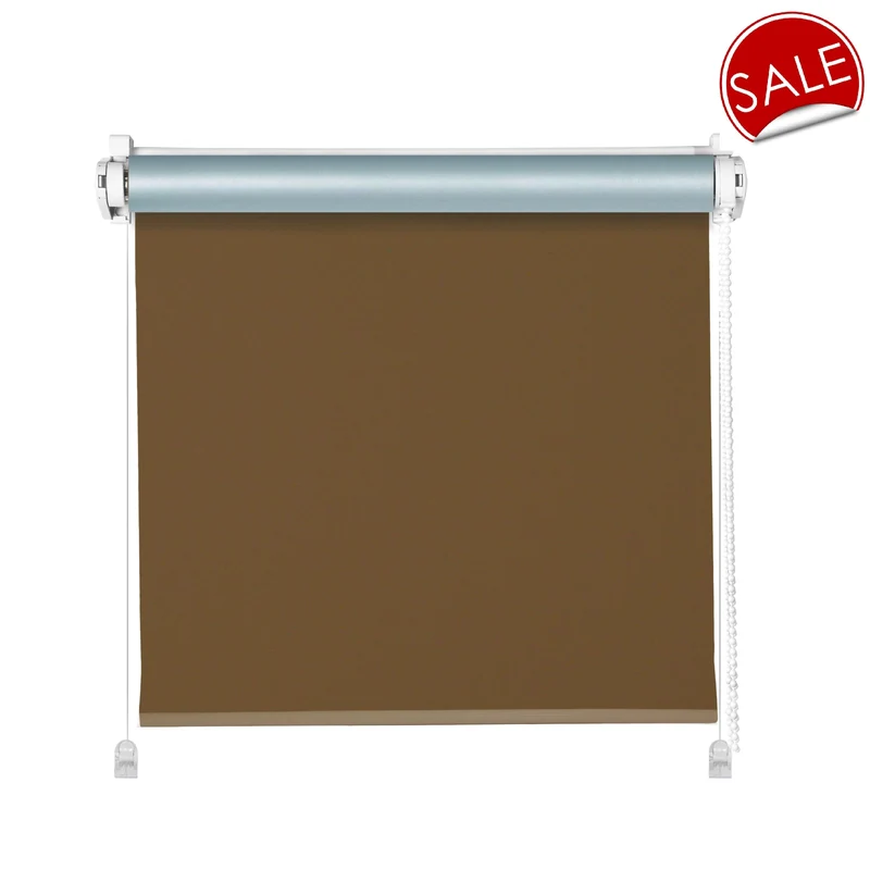 Mini Klemmfix Thermo Rollo schoko mit Pendelsicherung BxH 50x150cm