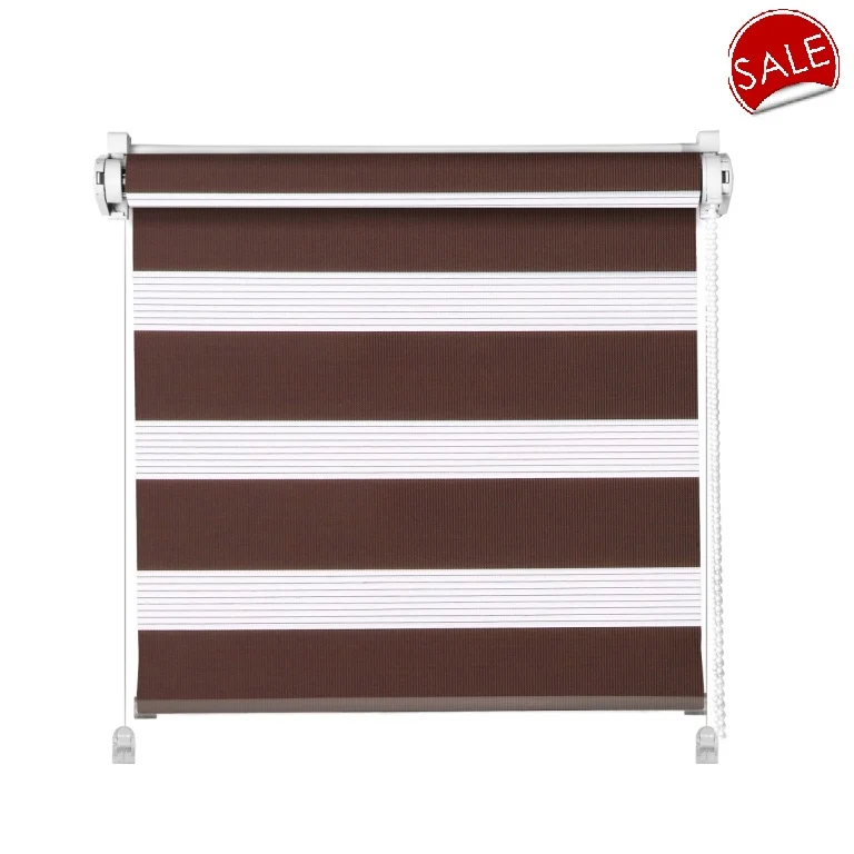 Klemmfix Click 3 in1 Doppelrollo braun BxH 45x120cm