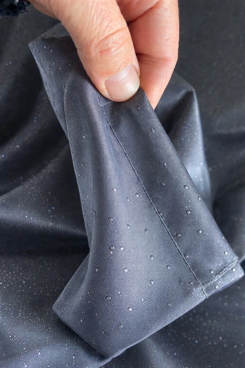 Textil-Duschvorhang Strass grau silber BxH 180x200cm