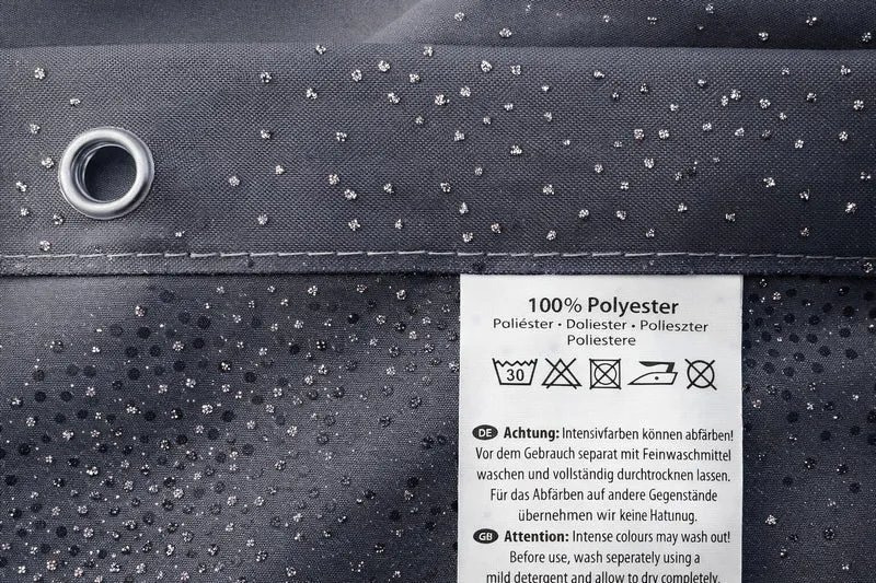 Textil-Duschvorhang Strass grau silber BxH 180x200cm