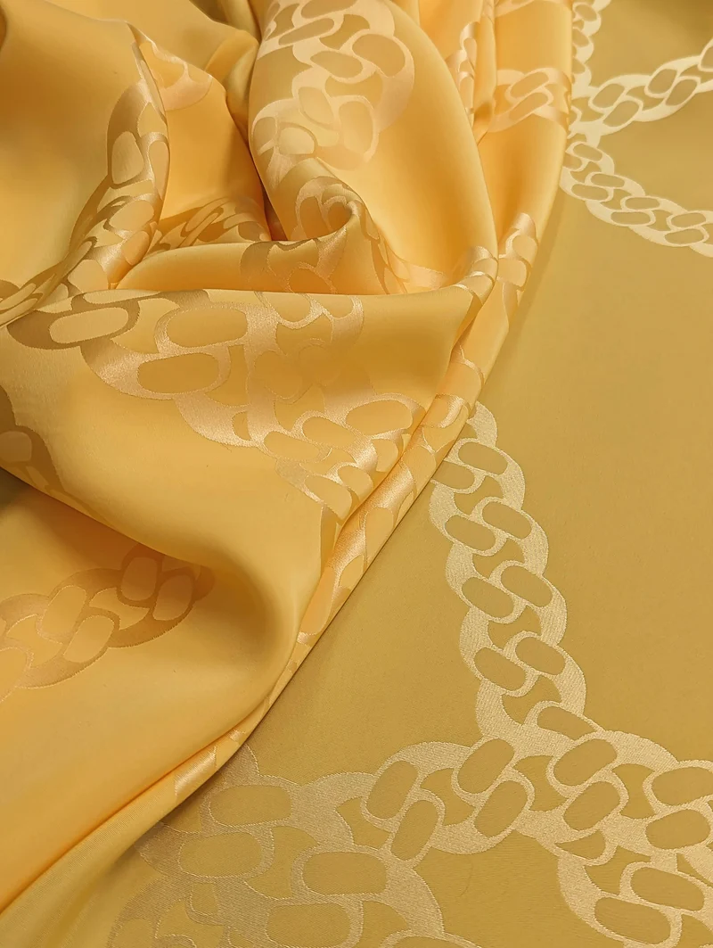No. 608 Seiden Jacquard gelb / 0,90 m