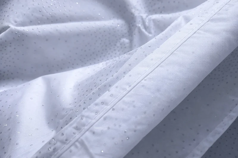 Textil-Duschvorhang Strass weiß silber BxH 180x200cm
