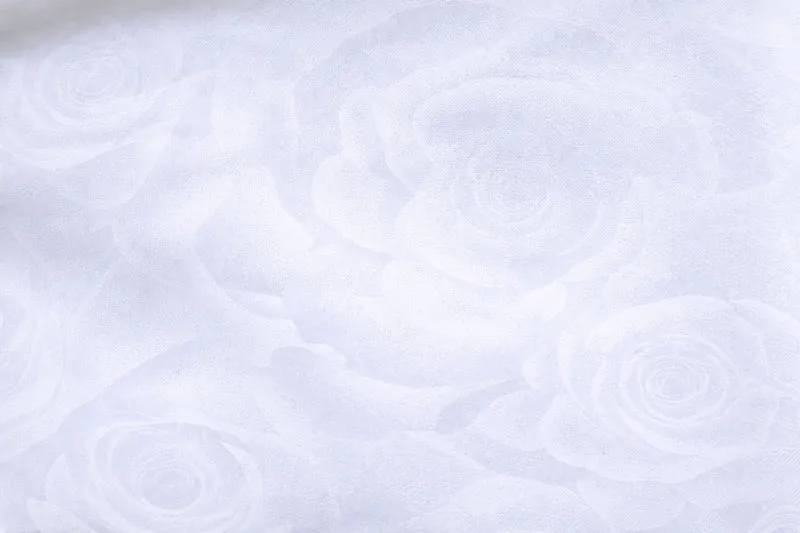 Textil-Duschvorhang Roses weiß BxH 180x200cm
