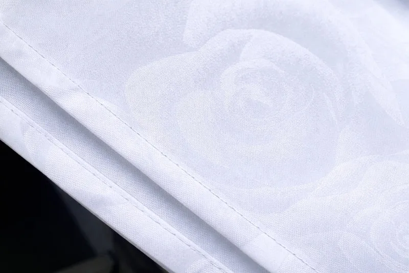 Textil-Duschvorhang Roses weiß BxH 180x200cm