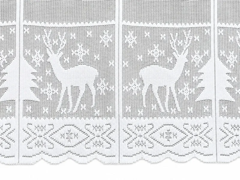 Scheibengardine Hirsch Schneeflocke HxB 50x140cm 2358