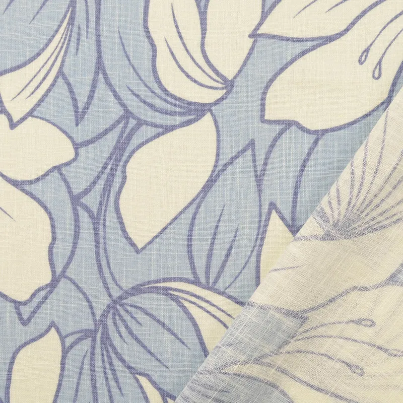 No. 1630Leinenmischung Blumenprint - 4 Farben