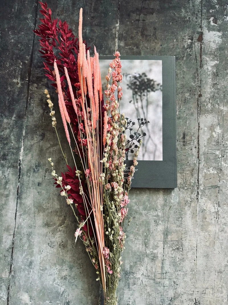 Getrocknete Blumen – Rosa / Korall-Mix