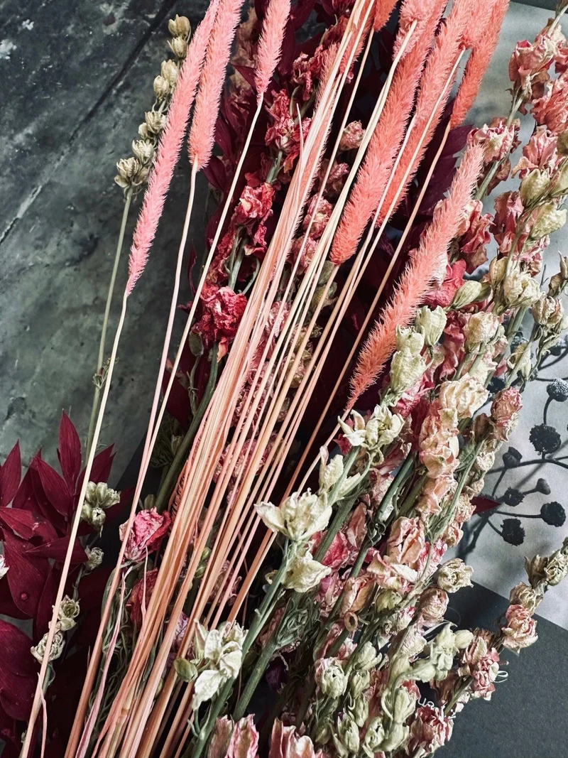 Getrocknete Blumen – Rosa / Korall-Mix