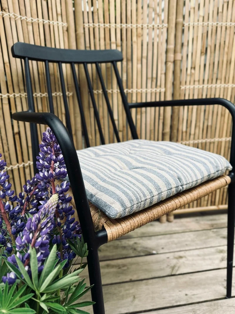 Futon 40×40 SKAGEN blau/natur