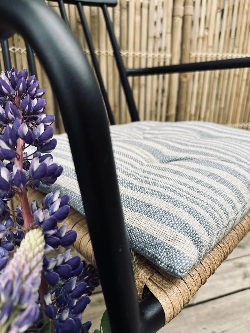Futon 40×40 SKAGEN blau/natur