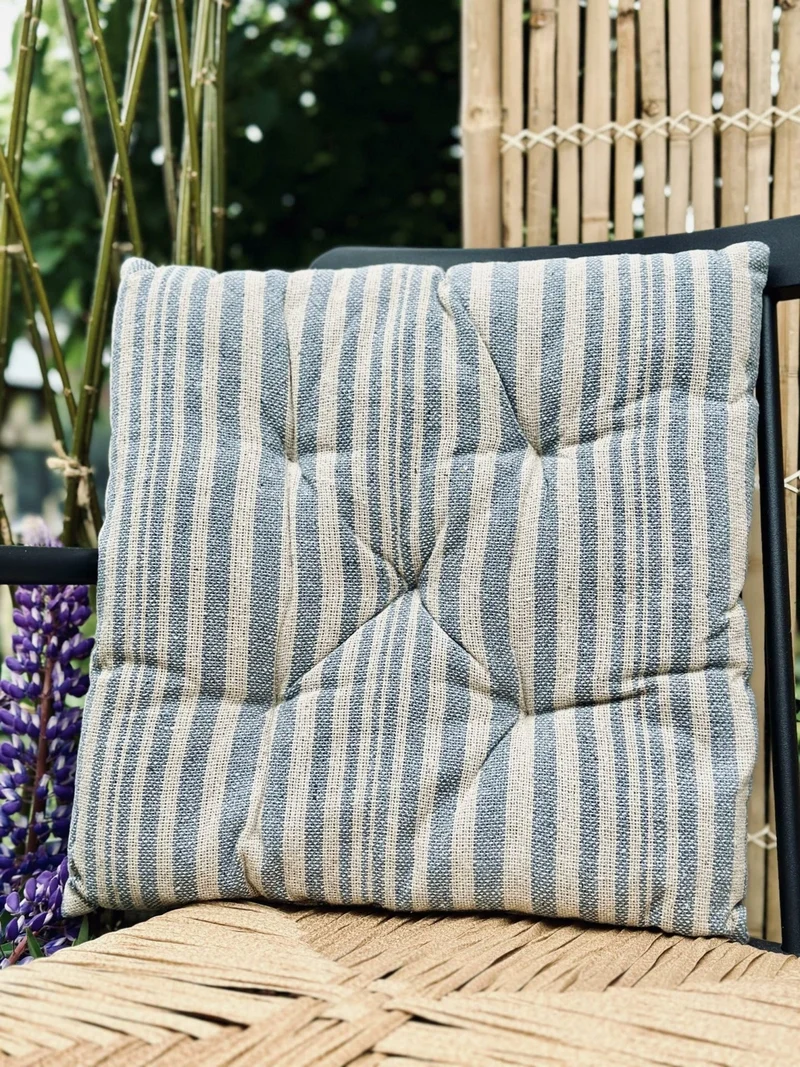 Futon 40×40 SKAGEN blau/natur