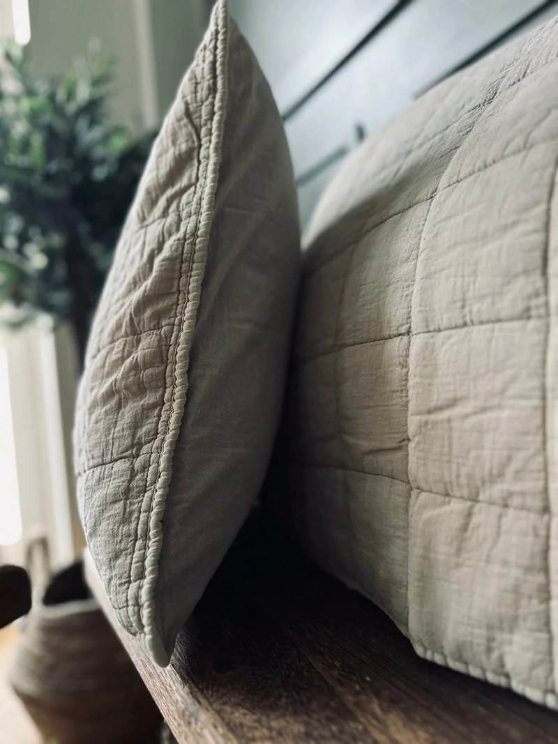 Kissenbezug STONE-WASHED Quilt – Natur 60×90