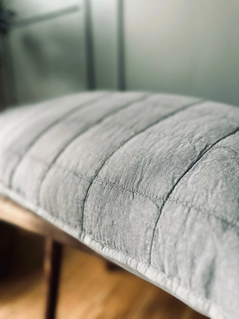 Kissenbezug STONE-WASHED Quilt – Nordic Grau 60×90