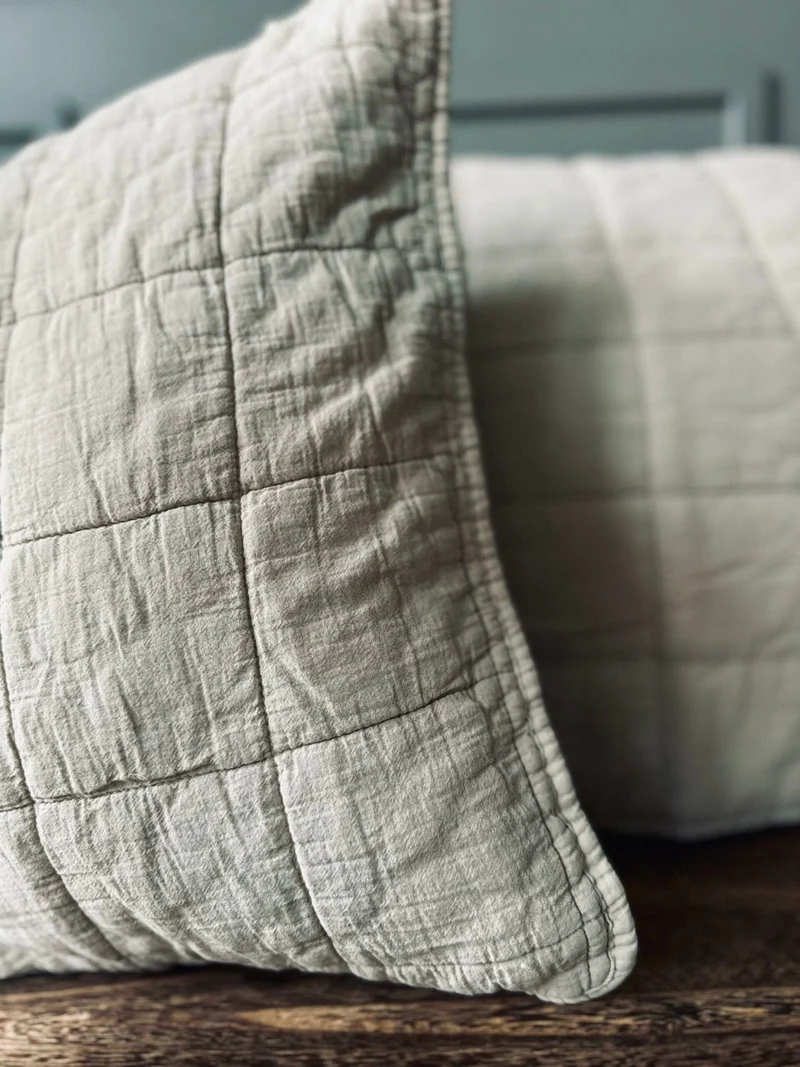 Kissenbezug STONE-WASHED Quilt – Nature 50×70