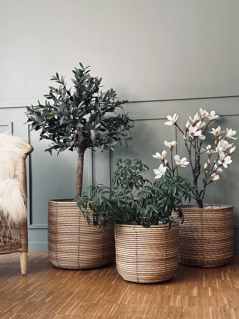 Pflanzkörbe RATTAN BIG - Set mit 3 Größen