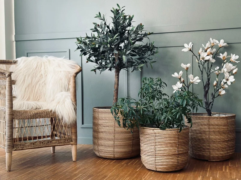 Pflanzkörbe RATTAN BIG - Set mit 3 Größen