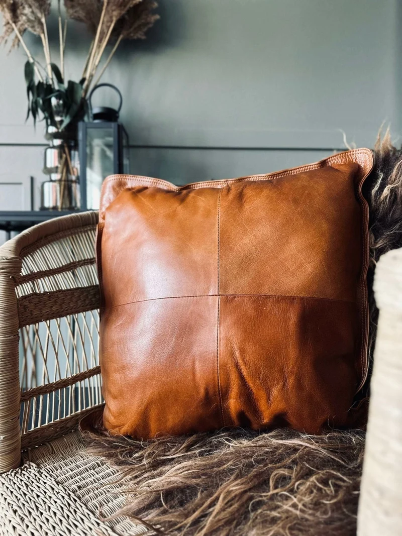 Kissen Cognac 50×50