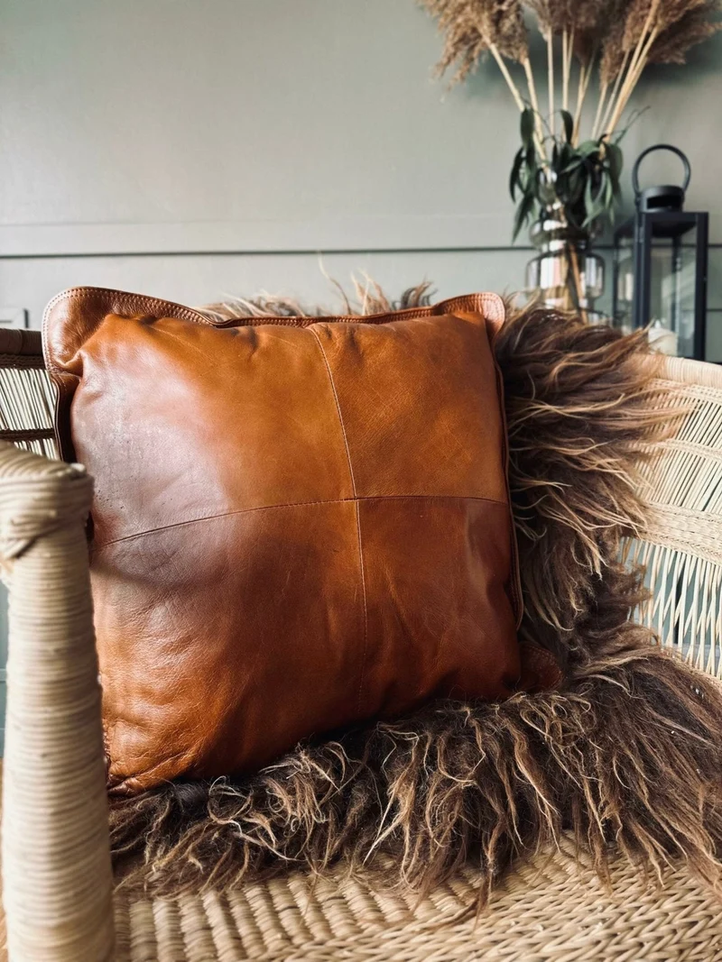 Kissen Cognac 50×50