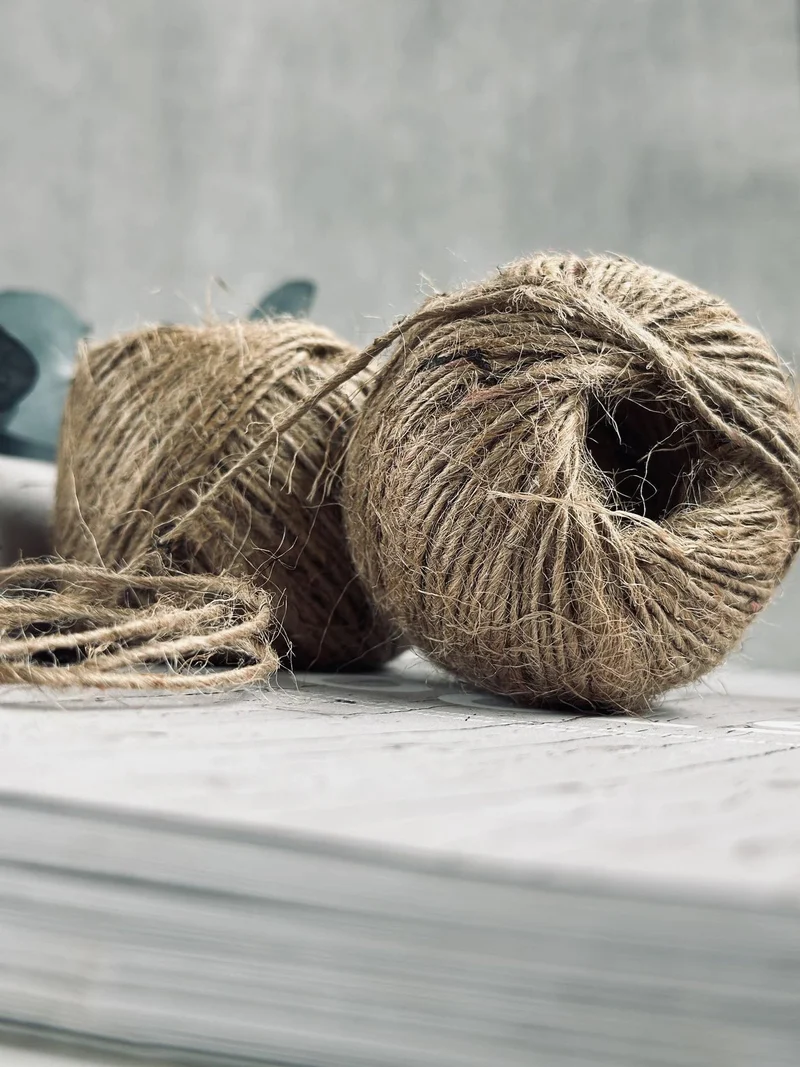 Schnur zur Dekoration, 2 Stk. braune Jute