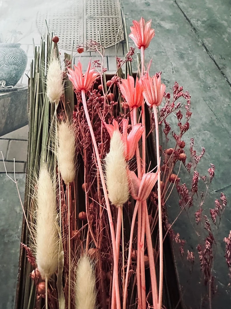 Blumen-Mix-Kisten - Natur / Pink