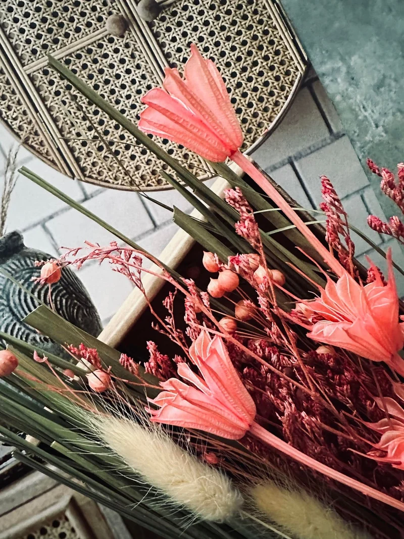 Blumen-Mix-Kisten - Natur / Pink