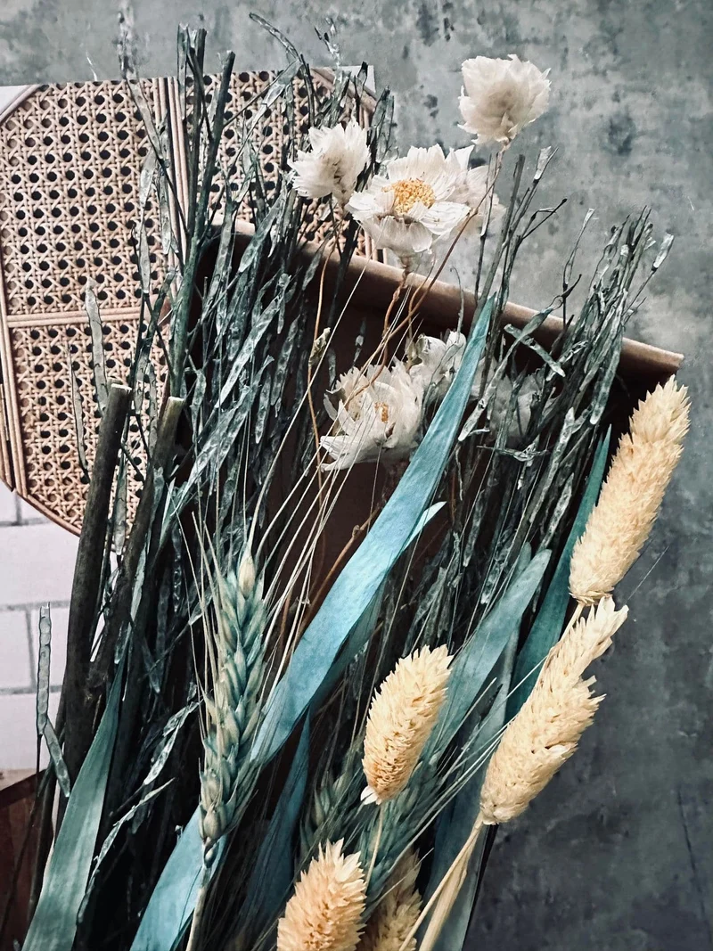Blumen-Mix-Kiste - Natur / blau
