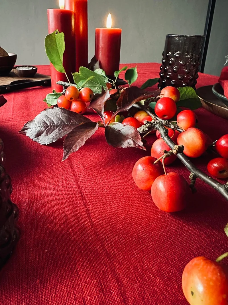 Tischdecke Weihnachtsrot – Wasser- und schmutzabweisend