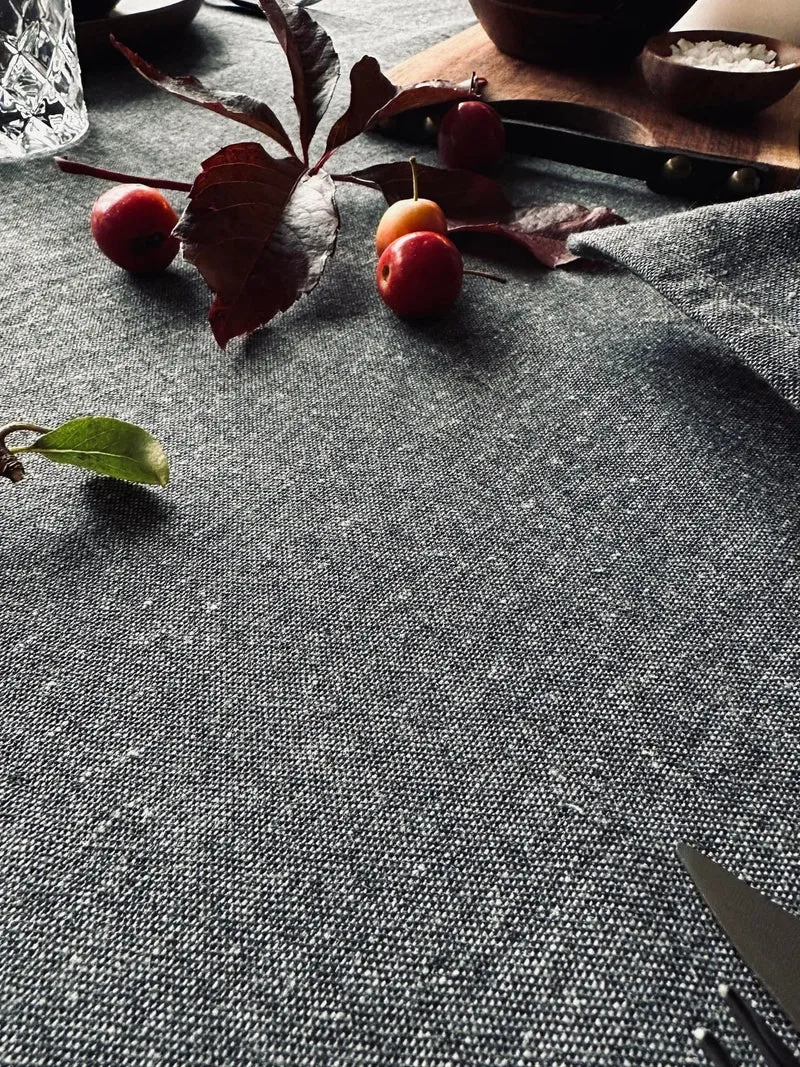 Tischdecke Grau Baumwolle – verschiedene Größen